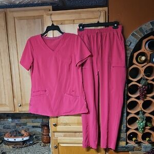Scrubstar Performance Pink Scrubs Scrub Set